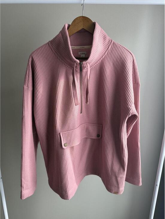 L.L. Bean Tops - L.L. Bean Birchwood Brushed Waffle Anorak in Washed Orchid